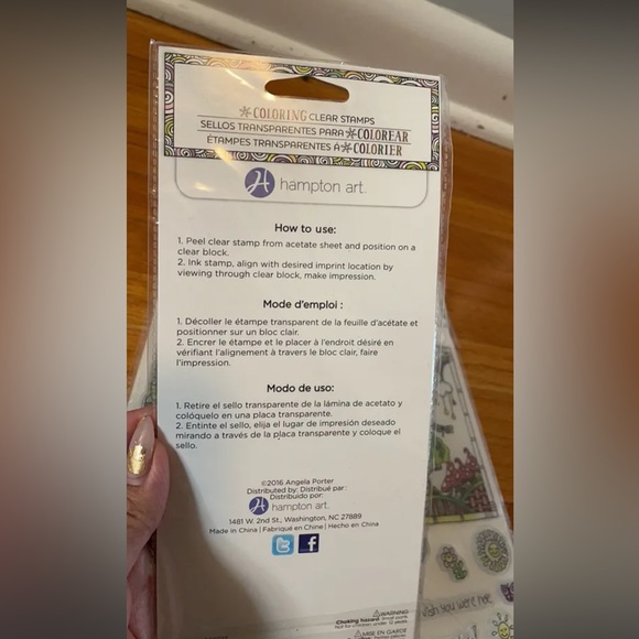 Bundle of 3 Hampton Art colouring clear stamps - Picture 5 of 6